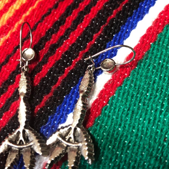 Southwest Turquoise Dangle Earrings - Picture 4 of 4